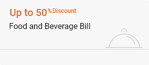 50% Discount on Food and 30% Discount on Beverage Bill